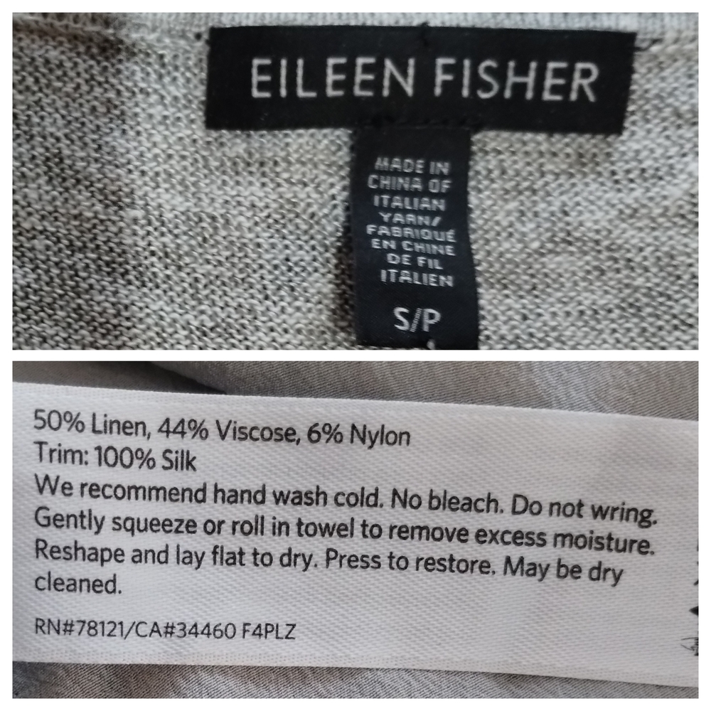 Eileen Fisher Italian Linen Silk Knit Sleeveless Tunic  - Picture 2 of 8